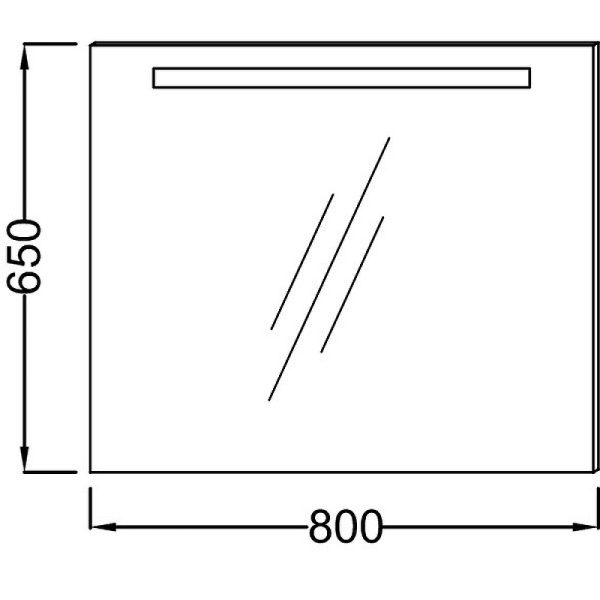 Зеркало Jacob Delafon Parallel 800х650 с подсветкой, подогревом и ИК-выключателем (EB1413RU-NF)