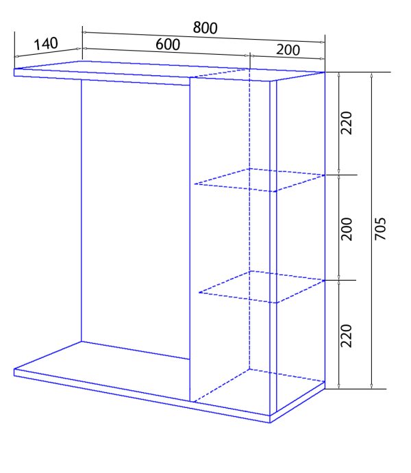 Зеркало-шкаф Loranto Janet 80 800х700х140, механизм доводчика, ольха (CS00049713)