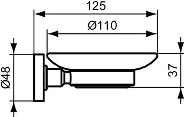 Мыльница Ideal Standard Iom черный матовый (A7929XG)