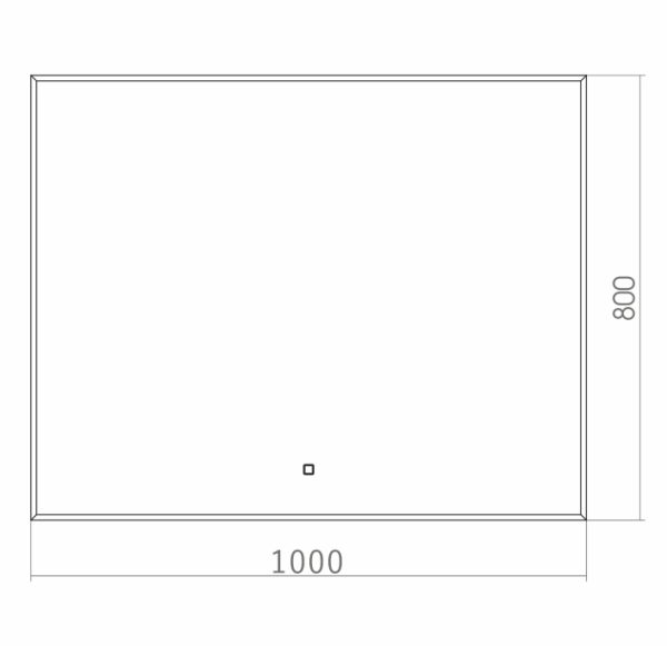 Зеркало AZARIO Алмина-2 1000х800 сенсор выкл, диммер + подогрев (CS00074066)