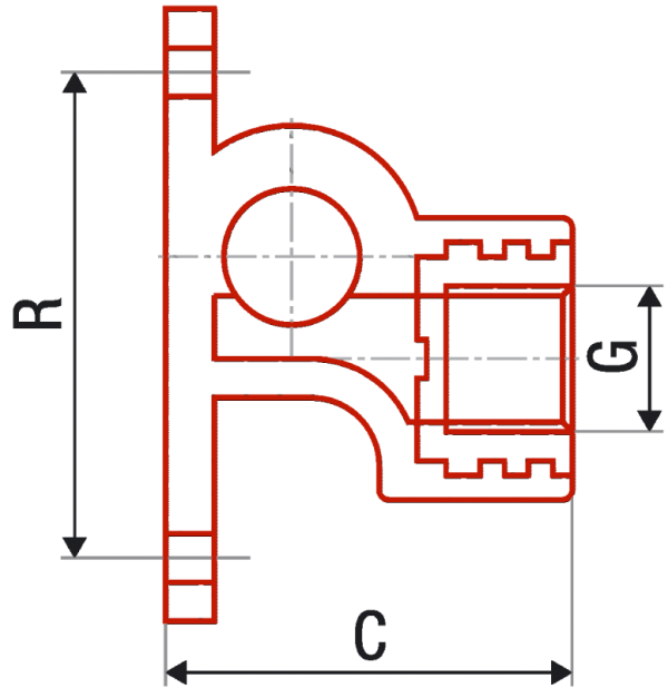 Настенный тройник (Сквозной настенный угольник) 20x1/2" AlcaPipe PPR (AB220020012)