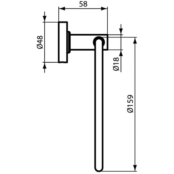 Полотенцедержатель - кольцо Ideal Standard IOM Хром (A9130AA)