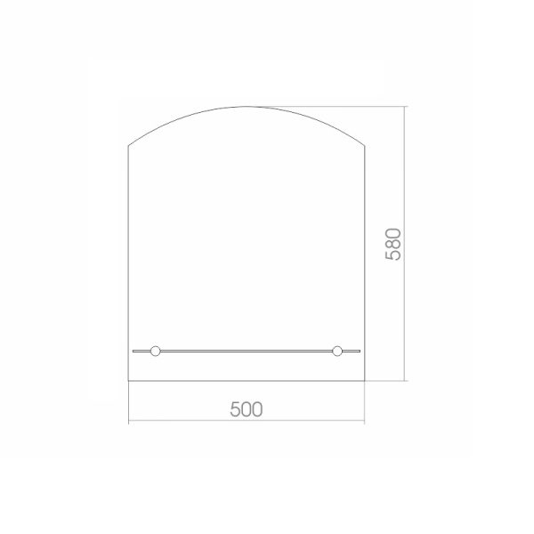 Зеркало LORANTO Шанс 500х580, с полкой