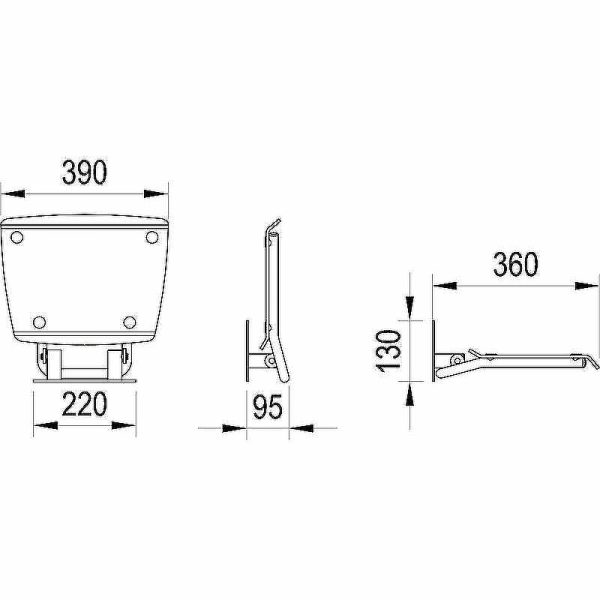 Сиденье для душа Ravak Ovo B II Clear Нержавеющая сталь, Прозрачное (B8F0000051)