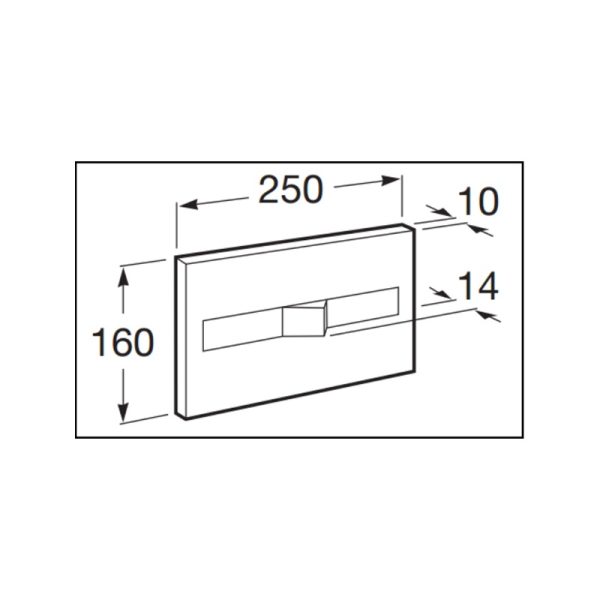 Кнопка смыва Roca DUPLO IN-WALL PL2, двойная, белая/хром матовый