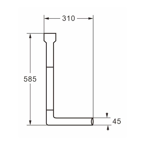 Бачок пластиковый AZARIO 350x115x365 с соединительной трубой, белый (AZ-217)