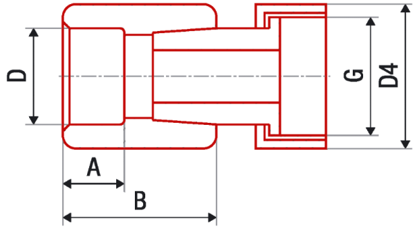 Патрубок с накидной гайкой пл. шток AlcaPipe PPR CN 25x3/4" (AB226025034)