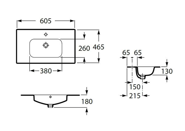 Раковина Roca VICTORIA UNIK 600 мм