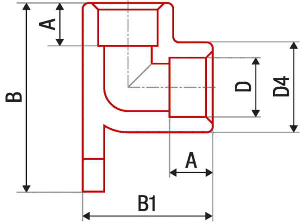 Угольник настенный с креплением под пайку 90° AlcaPipe PPR d25 (AB206025000)