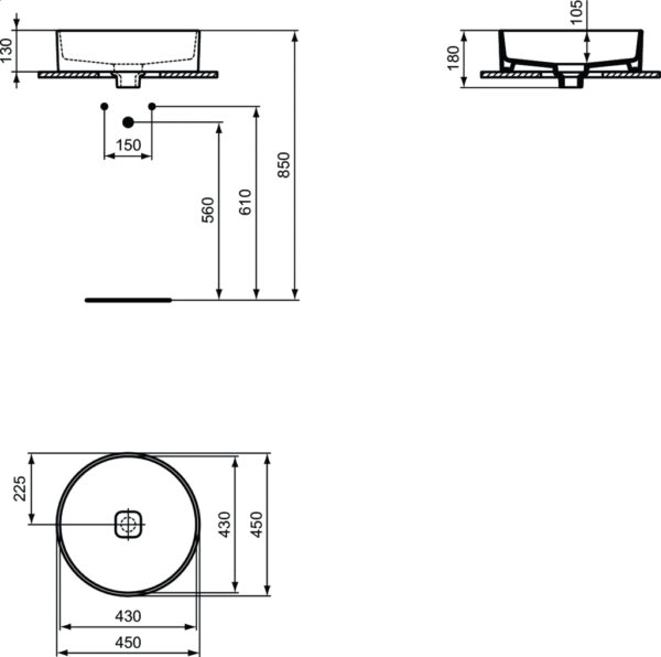 Раковина Ideal Standard STRADA II Round 45 см., белая