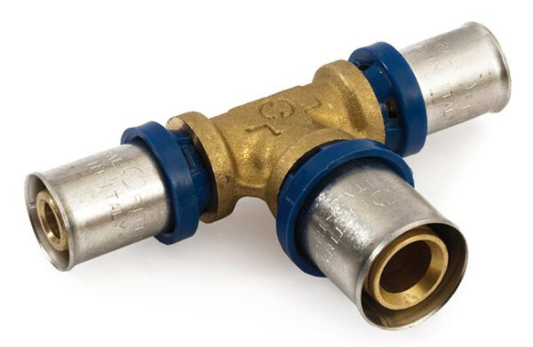 Тройник 16-20-16, General Fittings 5S00, 13, пресс-пресс, латунь