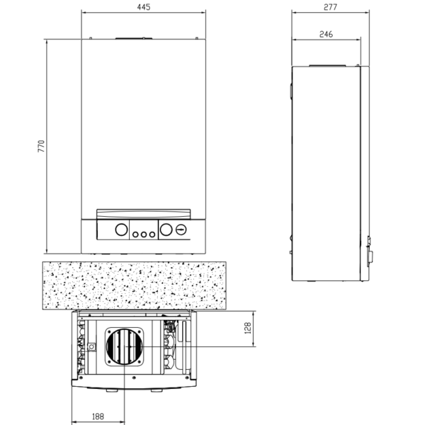 Котел газовый двухконтурный Navien NGB150 24A (24 кВт), 220В