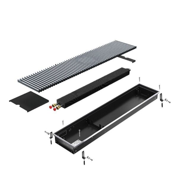 ROYAL THERMO КОНВЕКТОР водяной ATRIUM DG-U-NA 90/200/1600, решетка алюминий 508 Вт