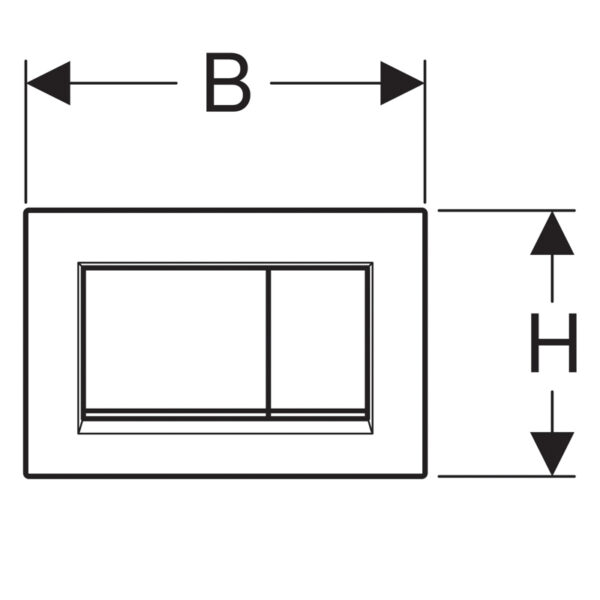 Кнопка смыва Geberit Sigma 30, двойной смыв, черный