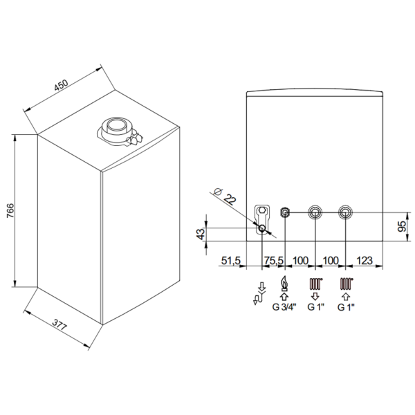 7104050-- Baxi LUNA DUO-TEC MP 1.50 котел газовый настенный/ конденсационный