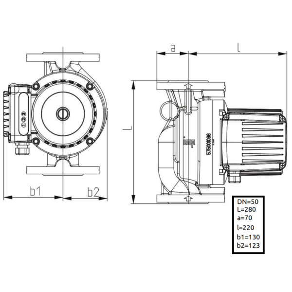 Насос циркуляционный IMP PUMPS GHNMbasic II 50-120F (1х220В; 0,83кВт)