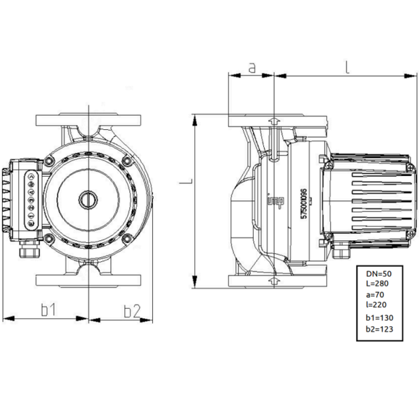 Насос циркуляционный IMP PUMPS GHNbasic II 50-190F (3х380В; 1,60кВт)
