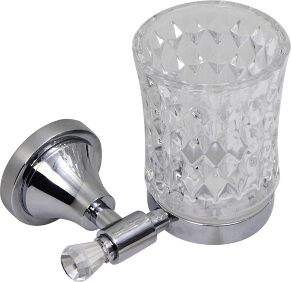 Подстаканник одинарный Fixsen Crystal, стекло, хром