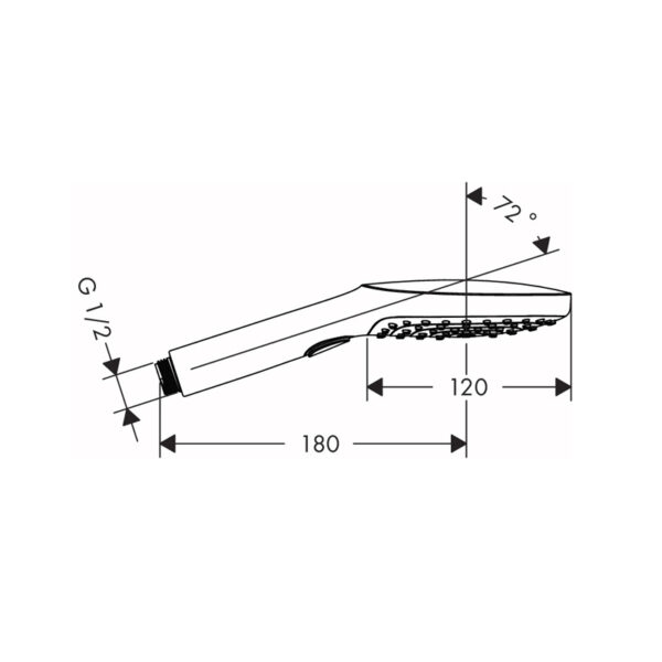 Ручной душ Hansgrohe Raindance Select 120 Air 3jet, ½ , золото