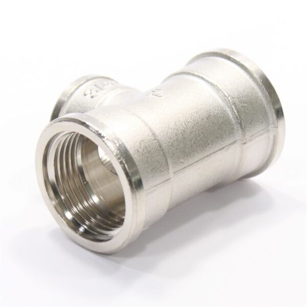 Тройник 1"-3/4"-1", General Fittings 2700 13, резьба-резьба, вн., латунь (никель)