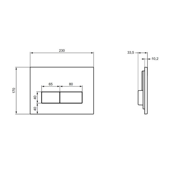 Кнопка смыва Ideal Standard для встраиваемого бачка, для монтажа с инсталляцией W370567 / W370767