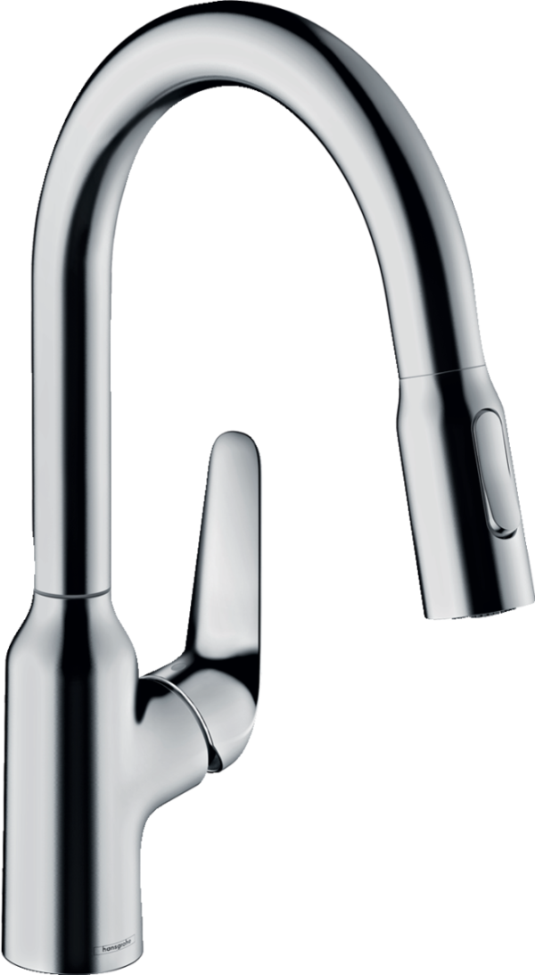 Смеситель для кухонной мойки Hansgrohe Focus M42 180, с вытяжным душем 2jet, однорычажный, хром