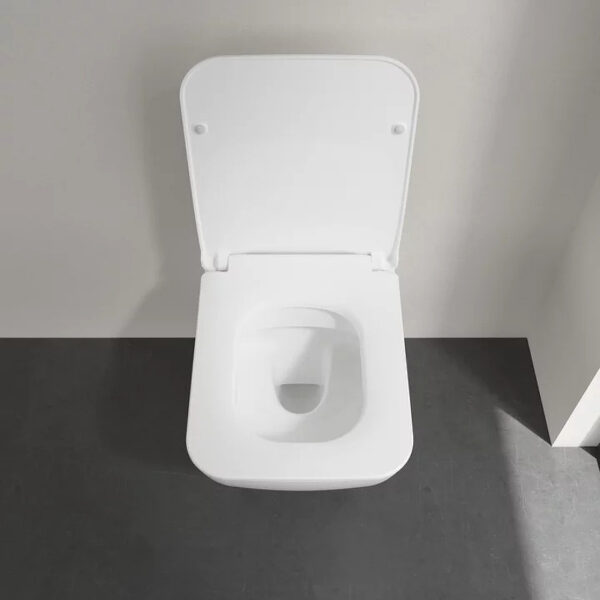 Унитаз подвесной Villeroy&Boch Venticello безободковый, горизонтальный выпуск, сиденье микролифт, Ал