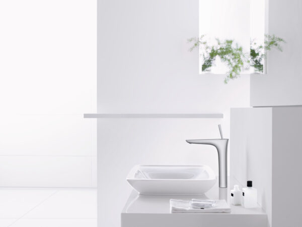 Смеситель для раковины Hansgrohe PuraVida, однорычажный, со сливным гарнитуром, хром