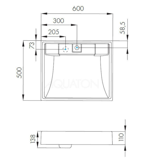 Раковина AQUATON Рейн 60