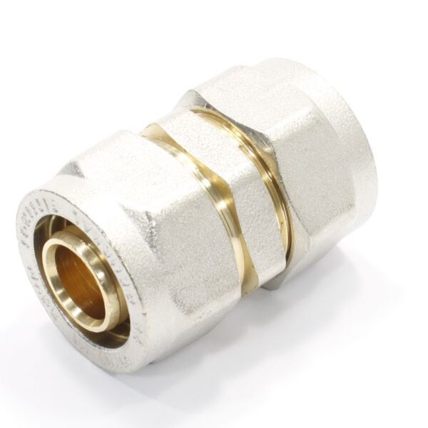 Муфта 26-26, General Fittings 5300, 00, обжим-обжим, латунь (никель)