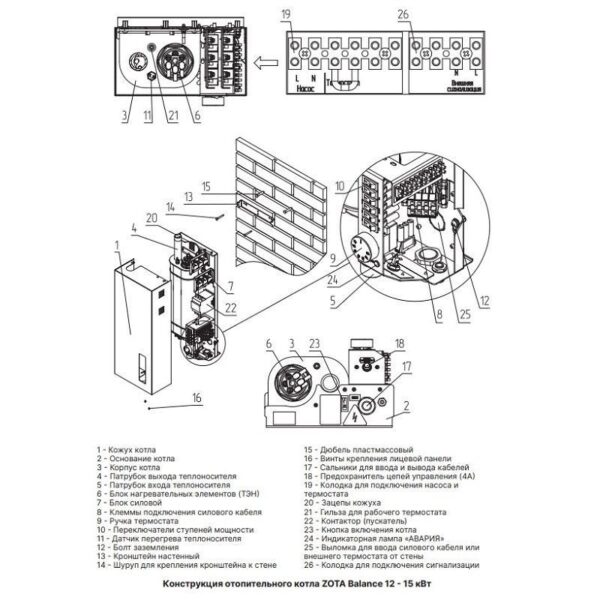 Котел электрический Zota Balance V2 12 (12 кВт), 380В