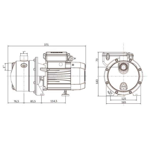 Насос повышения давления SHIMGE JET-G2 750 (1х220В; 0,75кВт)