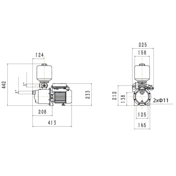 Установка насосная повышения давления SHIMGE PX-E 404 (1х220В; 0,75кВт)