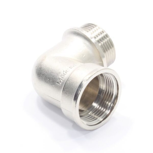 Угольник 90° 1 1/4"-1 1/4", General Fittings 2700 24, резьба-резьба, вн.- нар., латунь (никель), с о