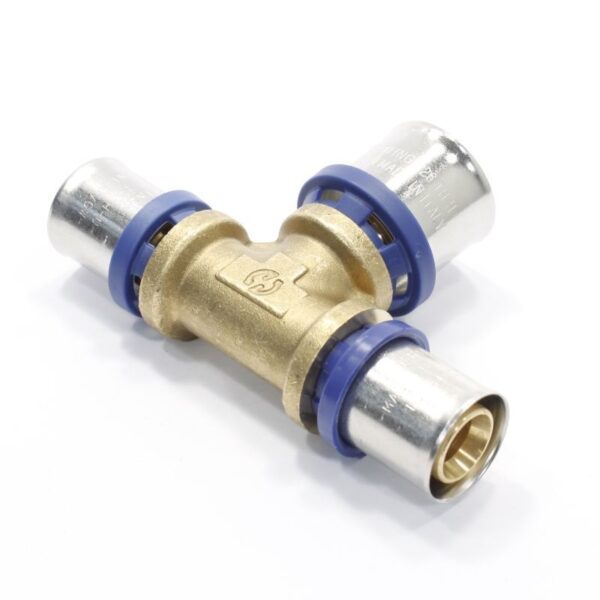 Тройник 20-26-20, General Fittings 5S00, 13, пресс-пресс, латунь
