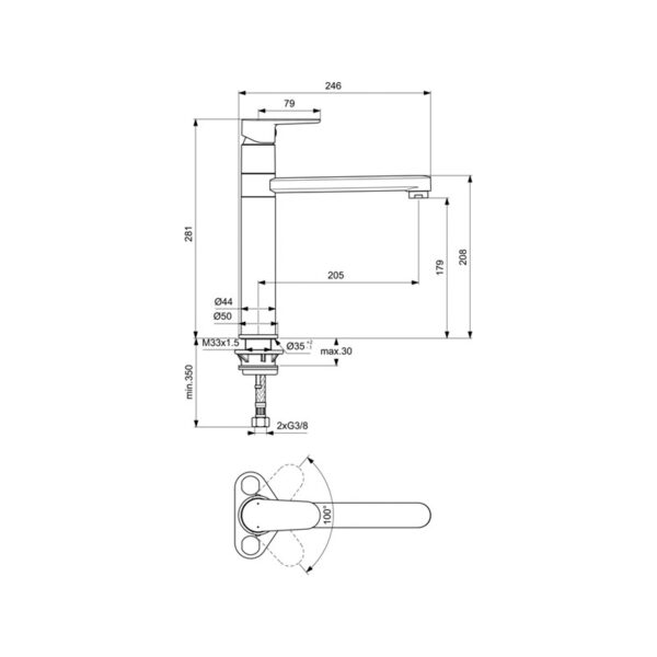 Смеситель Ideal Standart CERAFINE O для раковины