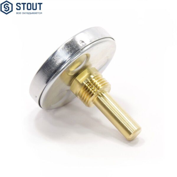 Термометр аксиальный STOUT F+R801 OR, 63 мм, 0-120 С, гильза 50 мм