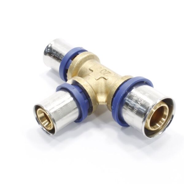 Тройник 26-20-20, General Fittings 5S00, 13, пресс-пресс, латунь