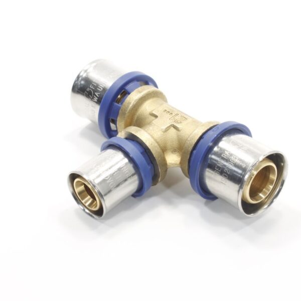 Тройник 26-20-26, General Fittings 5S00, 13, пресс-пресс, латунь