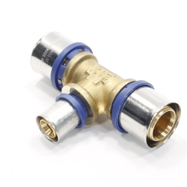 Тройник 32-20-32, General Fittings 5S00, 13, пресс-пресс, латунь