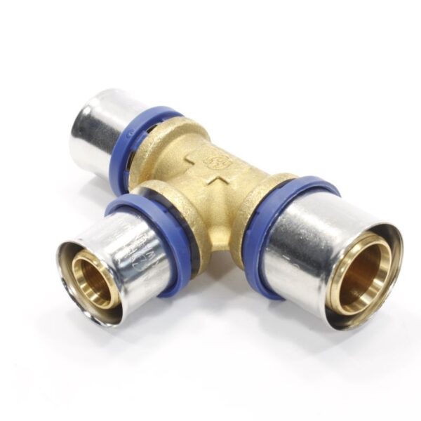 Тройник 32-26-26, General Fittings 5S00, 13, пресс-пресс, латунь