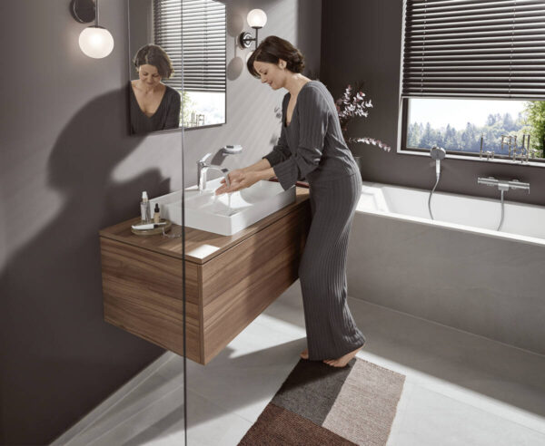 Смеситель для раковины Hansgrohe Vivenis, однорычажный, 110 со сливным гарнитуром, хром