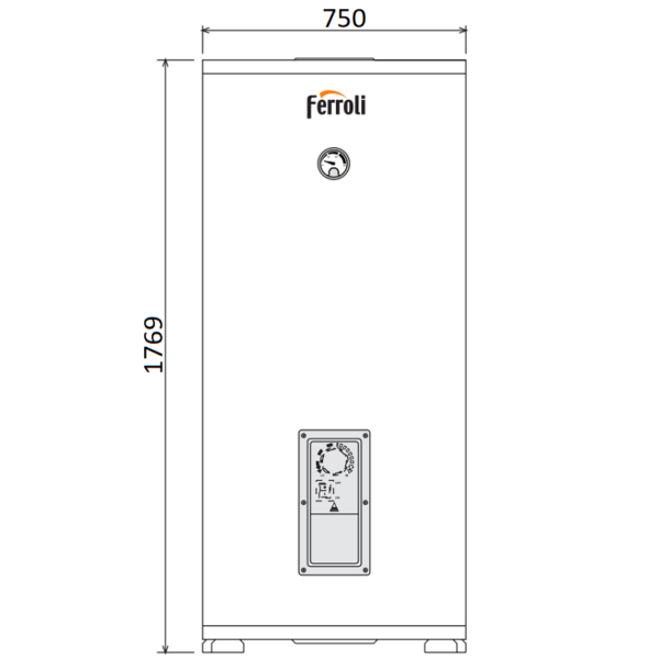 Бойлер косвенного нагрева Ferroli Ecounit F 500 1C (460 л.) (84,75 кВт) напольный