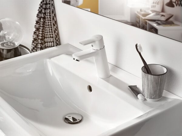 Смеситель для раковины KLUDI PURE&EASY XL 100 однорычажный, белый