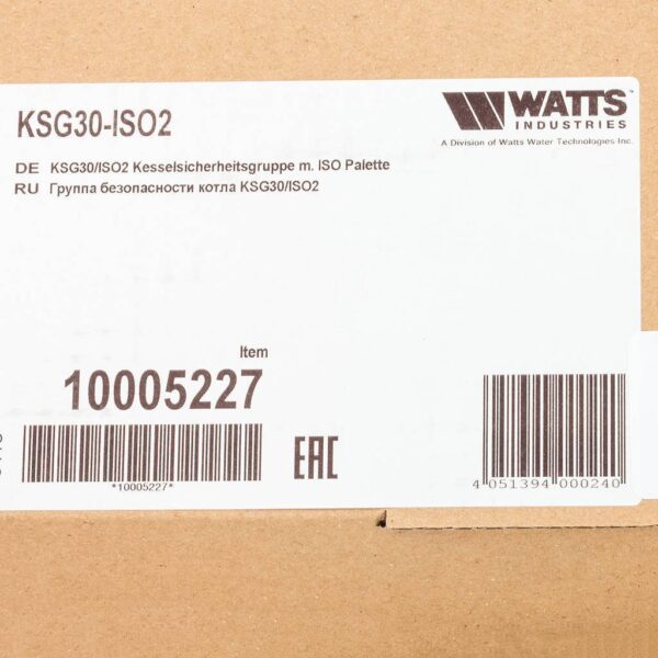 10005227(02.71.130) Watts KSG 30/ISO2 Группа безопасности в теплоизоляции 3 бар (до 50 кВт)