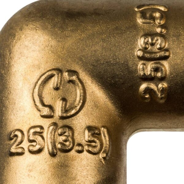 STOUT Угольник 90° 25 для труб из сшитого полиэтилена аксиальный (340020H253500B)