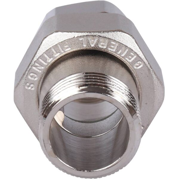 SFT-0045-000034 STOUT Разъемное соединение американка ВН, никелированное, уплотнение под гайкой по