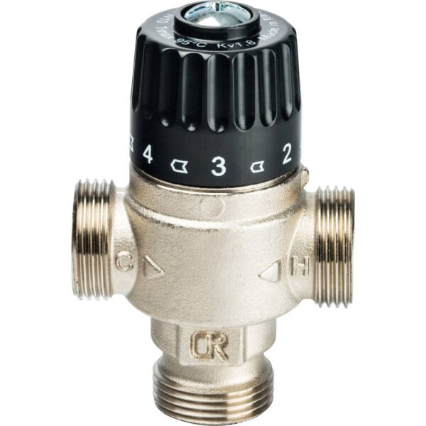 *SVM-0025-186520 STOUT Термостатический смесительный клапан для систем отопления и ГВС 3/4 НР 30