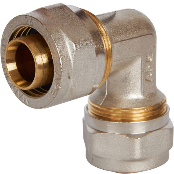 SFS-0003-002626 STOUT Угольник 90° 26х26 для металлопластиковых труб винтовой