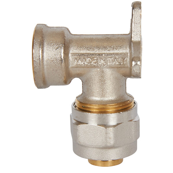 SFS-0008-001220 STOUT Угольник настенный с креплением 1/2 х20 для металлопластиковых труб винтовой